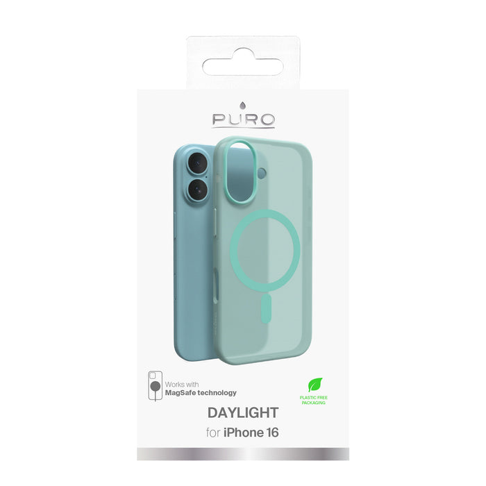 Puro Daylight MagSafe Silicone Case for iPhone 16 - Green