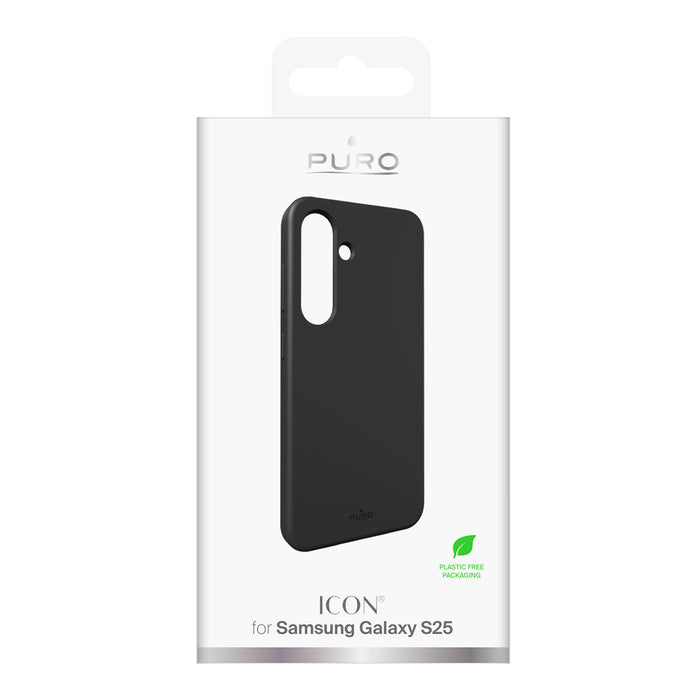 Puro Icon Silicone Case for Samsung Galaxy S25 - Black