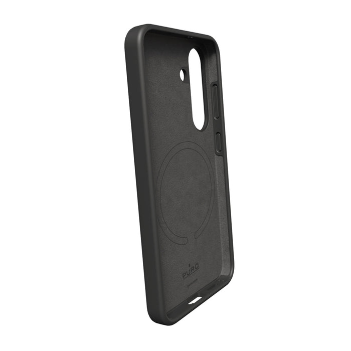 Puro Icon Mag Silicone Case with MagSafe for Samsung Galaxy S25 - Black
