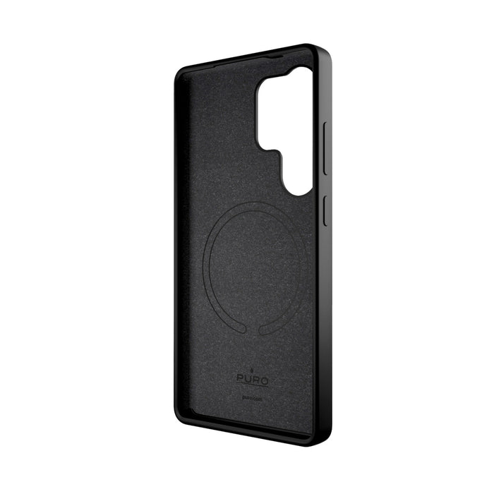 Puro Icon Mag Silicone Case with MagSafe for Samsung Galaxy S25 Ultra - Black