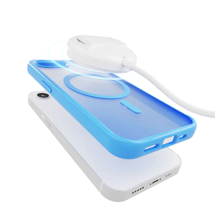 Puro Gradient MagSafe Silicone Case for iPhone 16e/17e - Blue