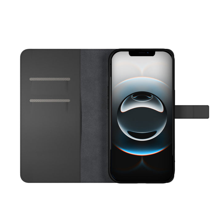 Puro Booklet Case with Flip and Wallet for iPhone 16e/17e - Black