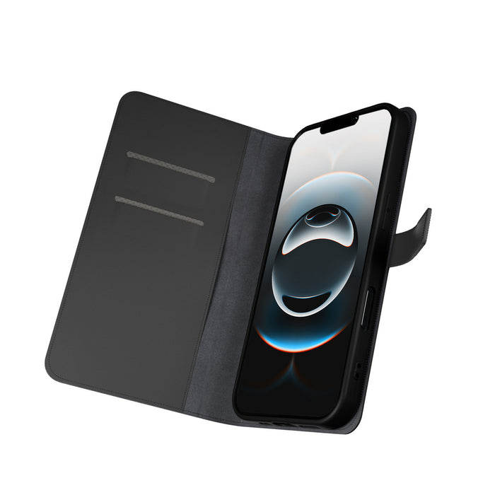 Puro Booklet Case with Flip and Wallet for iPhone 16e/17e - Black
