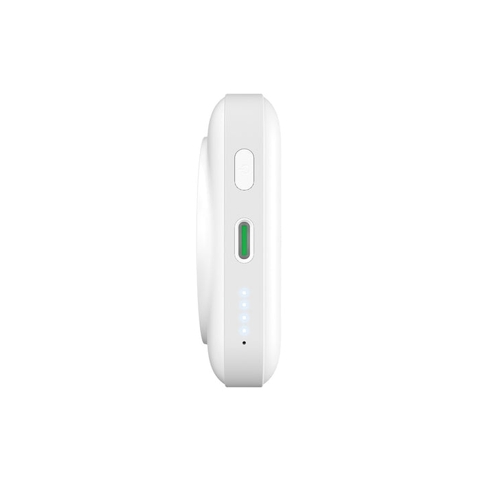 Puro 10000mAh MagSafe Wireless Power Bank with Aluminum Stand - White