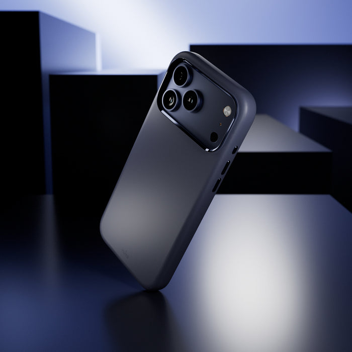 Puro Icon Mag Pro Liquid Silicone Case for iPhone 17 Pro Max, MagSafe Compatible, with Camera Protection and Aluminum Buttons - Dark Blue