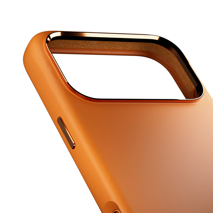 Puro Icon Mag Pro Liquid Silicone Case for iPhone 17 Pro Max, MagSafe Compatible, with Camera Protection and Aluminum Buttons - Orange