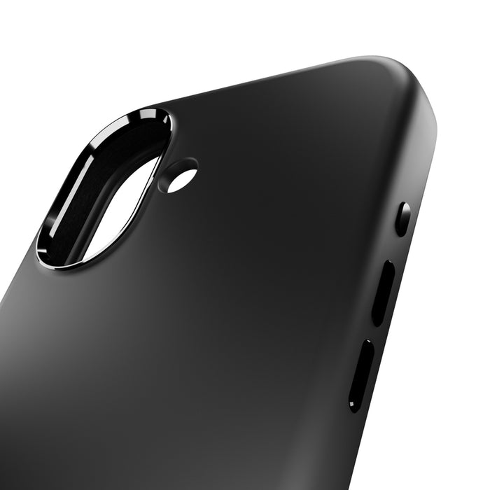 Puro Icon Mag Pro Liquid Silicone Case for iPhone 17, MagSafe Compatible, with Camera Protection and Aluminum Buttons - Black