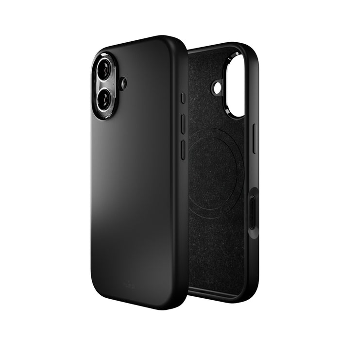 Puro Icon Mag Pro Liquid Silicone Case for iPhone 17, MagSafe Compatible, with Camera Protection and Aluminum Buttons - Black