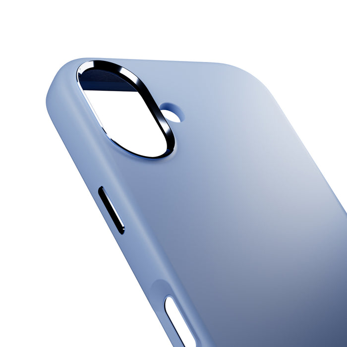Puro Icon Mag Pro Liquid Silicone Case for iPhone 17, MagSafe Compatible, with Camera Protection and Aluminum Buttons - Blue