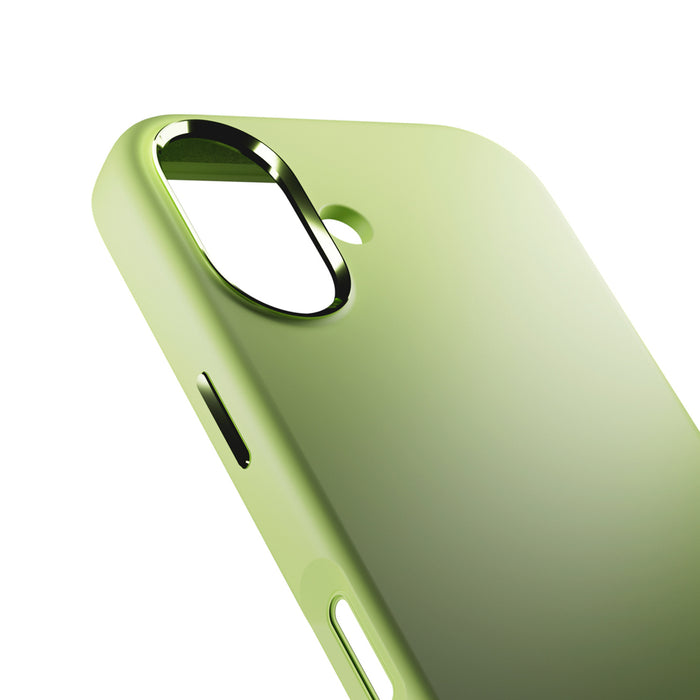 Puro Icon Mag Pro Liquid Silicone Case for iPhone 17, MagSafe Compatible, with Camera Protection and Aluminum Buttons - Green