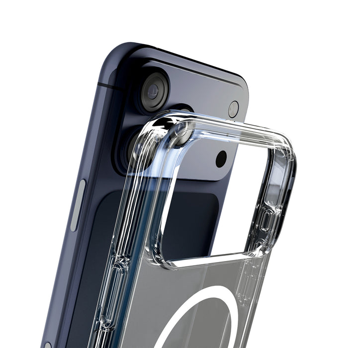 Puro Impact Clear D3O TPU+PC Case Compatible with MagSafe for iPhone 17 Pro Max - Transparent