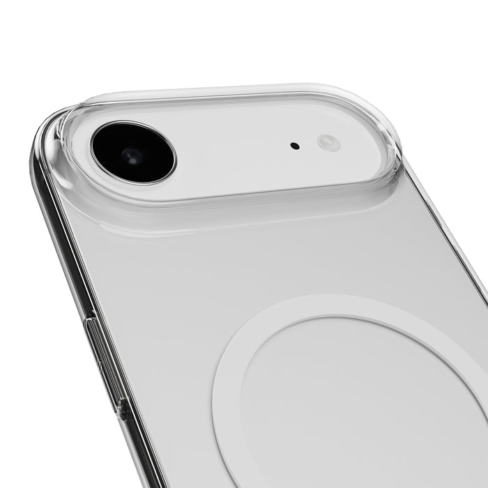 Puro Lite Mag TPU+PC Case Compatible with MagSafe for iPhone 17 Air - Transparent with White Ring