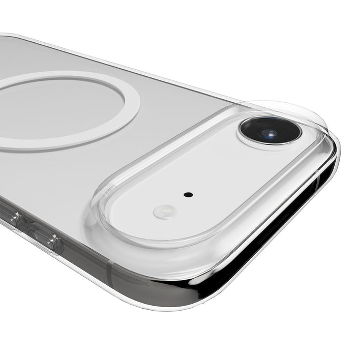 Puro Lite Mag TPU+PC Case Compatible with MagSafe for iPhone 17 Air - Transparent with White Ring