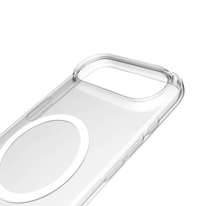 Puro Lite Mag TPU+PC Case Compatible with MagSafe for iPhone 17 Air - Transparent with White Ring