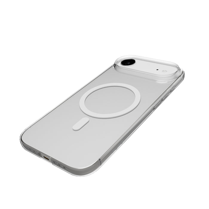 Puro Lite Mag TPU+PC Case Compatible with MagSafe for iPhone 17 Air - Transparent with White Ring