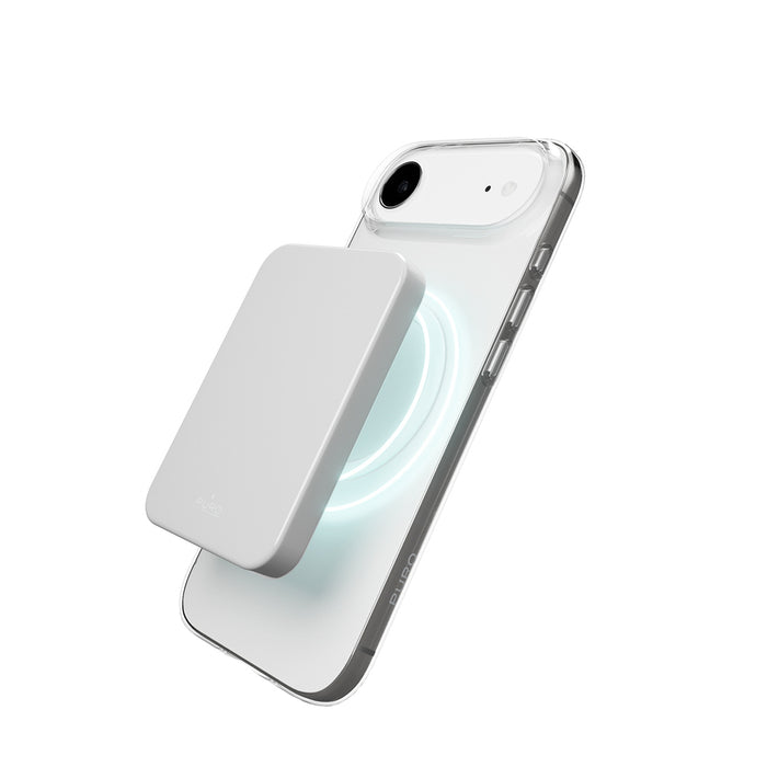 Puro Lite Mag TPU+PC Case Compatible with MagSafe for iPhone 17 Air - Transparent with White Ring