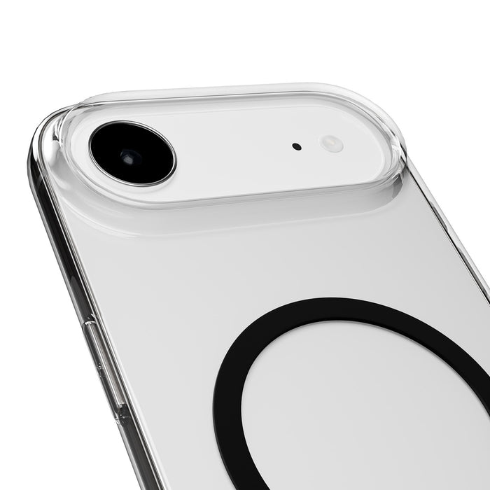 Puro Lite Mag TPU+PC Case Compatible with MagSafe for iPhone 17 Air - Transparent with Black Ring