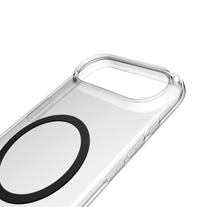 Puro Lite Mag TPU+PC Case Compatible with MagSafe for iPhone 17 Air - Transparent with Black Ring
