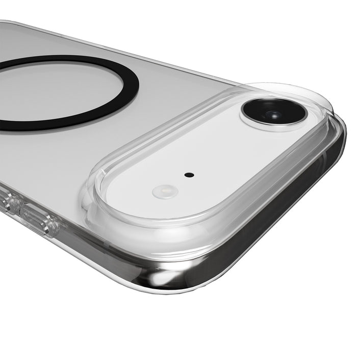 Puro Lite Mag TPU+PC Case Compatible with MagSafe for iPhone 17 Air - Transparent with Black Ring
