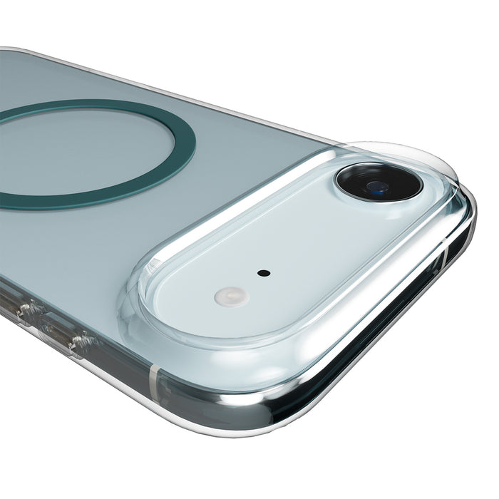 Puro Lite Mag TPU+PC Case Compatible with MagSafe for iPhone 17 Air - Transparent with Turquoise Ring