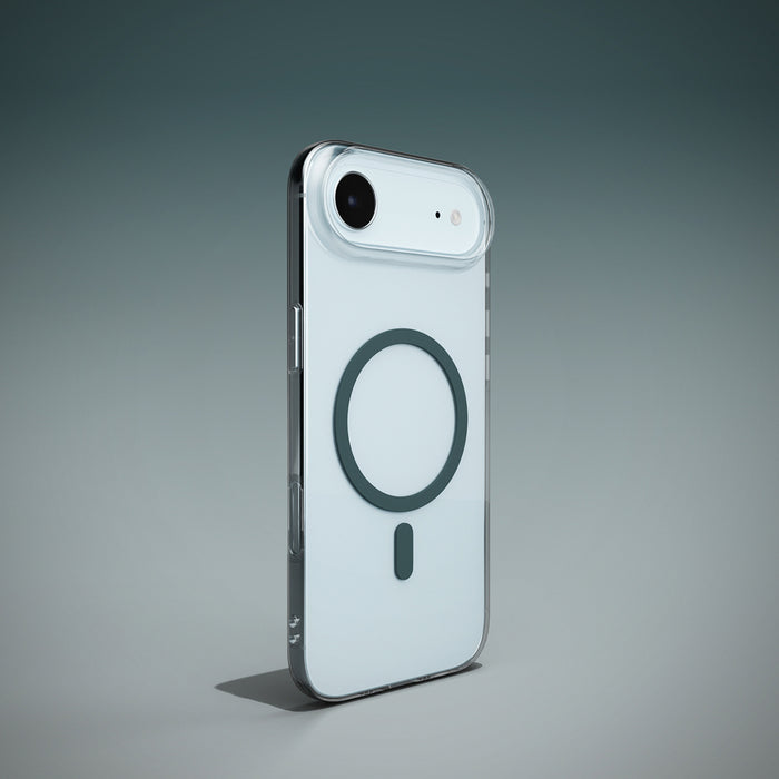 Puro Lite Mag TPU+PC Case Compatible with MagSafe for iPhone 17 Air - Transparent with Turquoise Ring