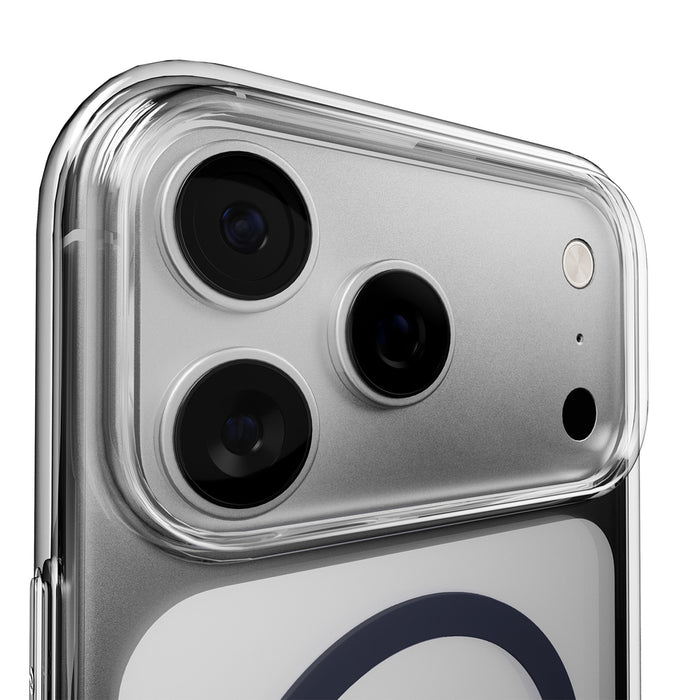 Puro Lite Mag TPU+PC Case Compatible with MagSafe for iPhone 17 Pro Max - Transparent with Blue Ring