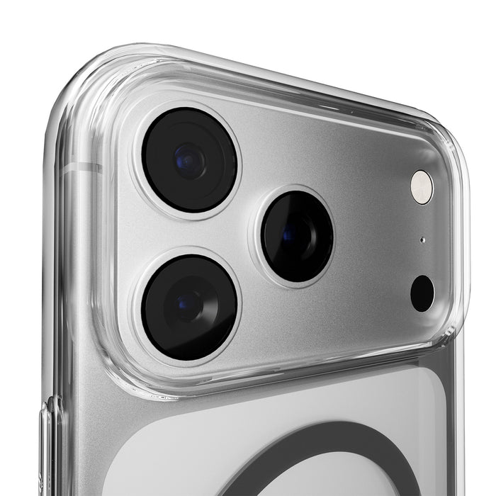 Puro Lite Mag TPU+PC Case Compatible with MagSafe for iPhone 17 Pro - Transparent with Gray Ring