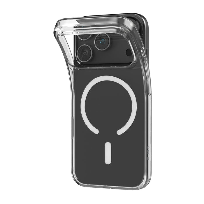 Puro 0.3 MAG Ultra-Slim TPU Case Compatible with MagSafe for iPhone 17 Pro - Transparent
