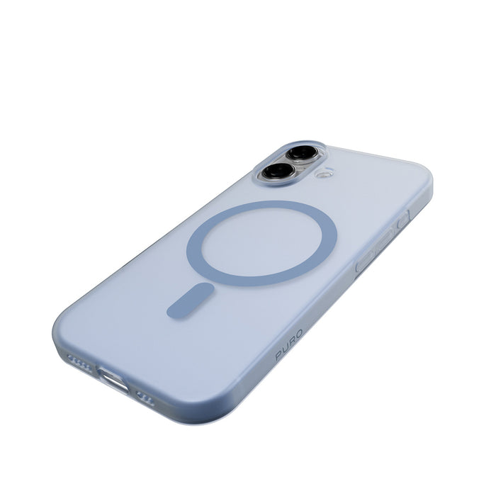 Puro Daylight Magsafe Compatible Silicone Case for iPhone 17 - Translucent Blue