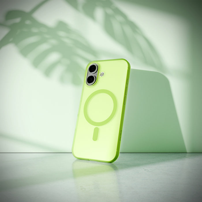Puro Daylight Magsafe Compatible Silicone Case for iPhone 17 - Translucent Green