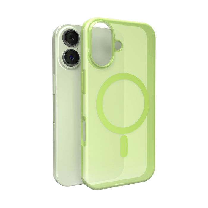 Puro Daylight Magsafe Compatible Silicone Case for iPhone 17 - Translucent Green
