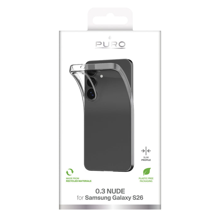 Puro 0.3 NUDE Case for Samsung Galaxy S26 - Transparent