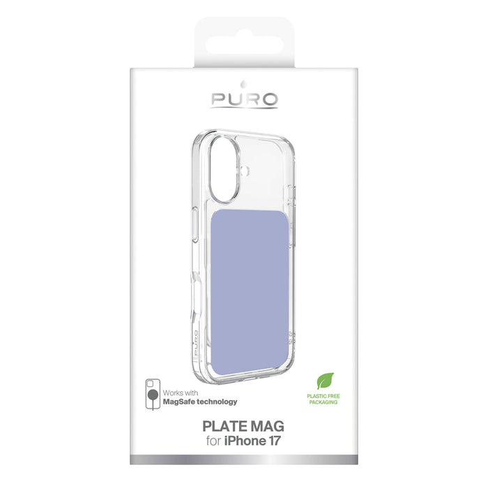 Puro Plate Mag Case for iPhone 17 Compatible with MagSafe - Purple