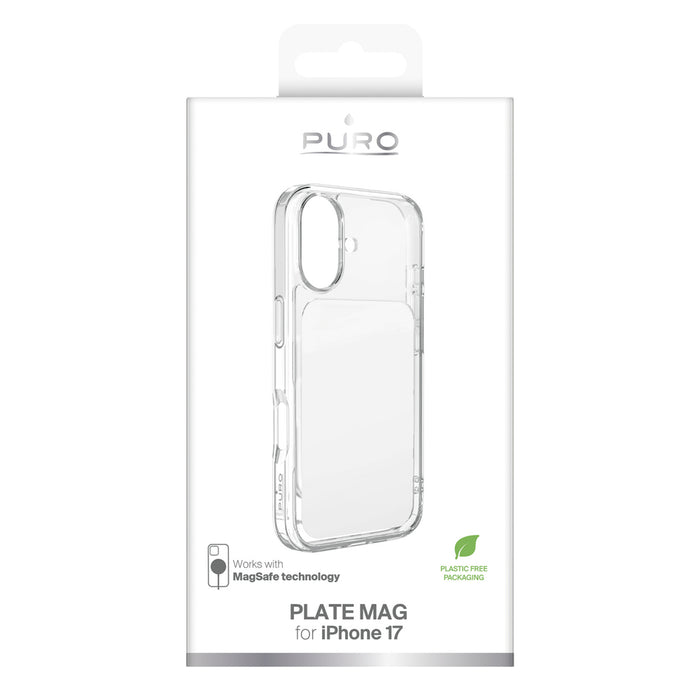 Puro Plate Mag Case for iPhone 17 Compatible with MagSafe - White