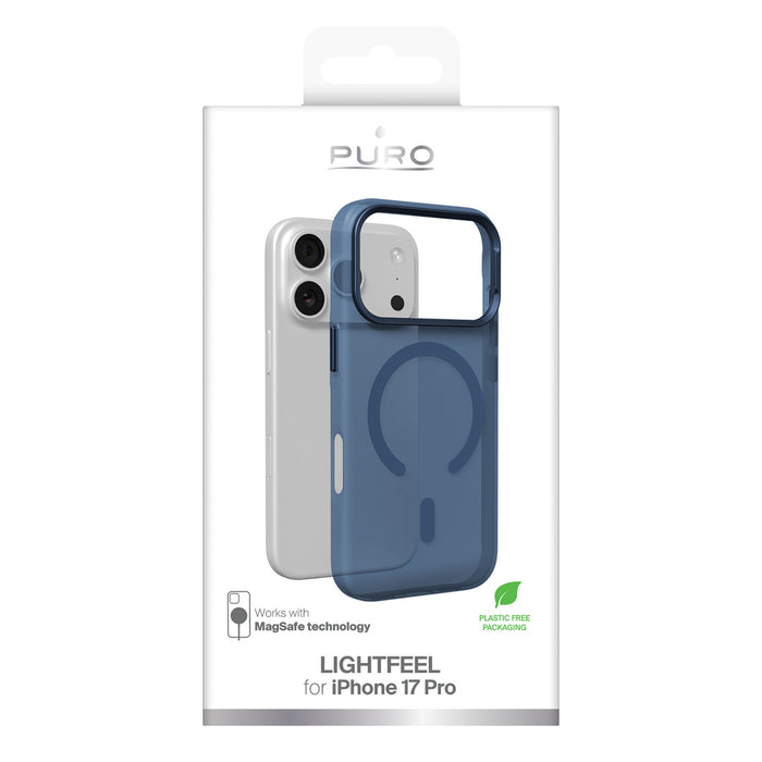 Puro Lightfeel iPhone 17 Pro Case Compatible with MagSafe - Clear Blue