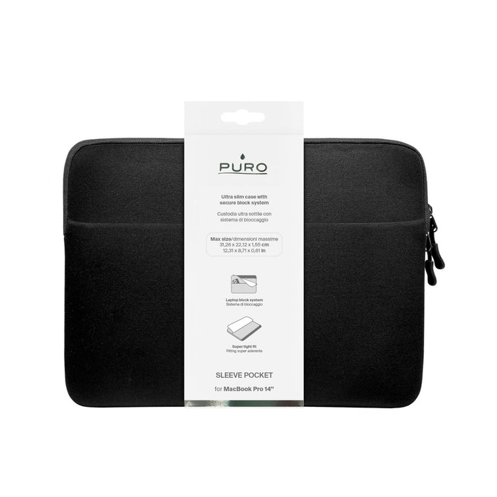 Puro Slim Pocket 14" Laptop Bag - Black