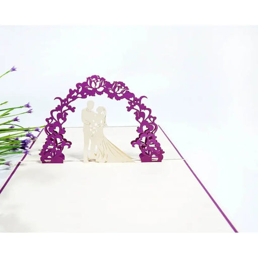 PURPLE WEDDING CARD POP-UP ’PURPLE WEDDING’ KIRIORI 10736 - Парти артикули<<<Декорации<<<Мебели и интериор<<<Praktiker