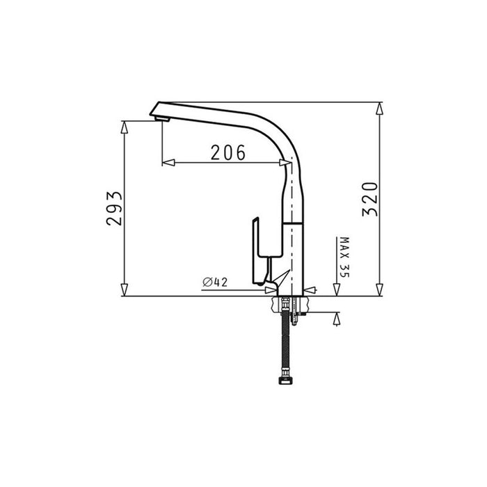 KITCHEN MIXER PYRAMIS MERCURIO CHROME