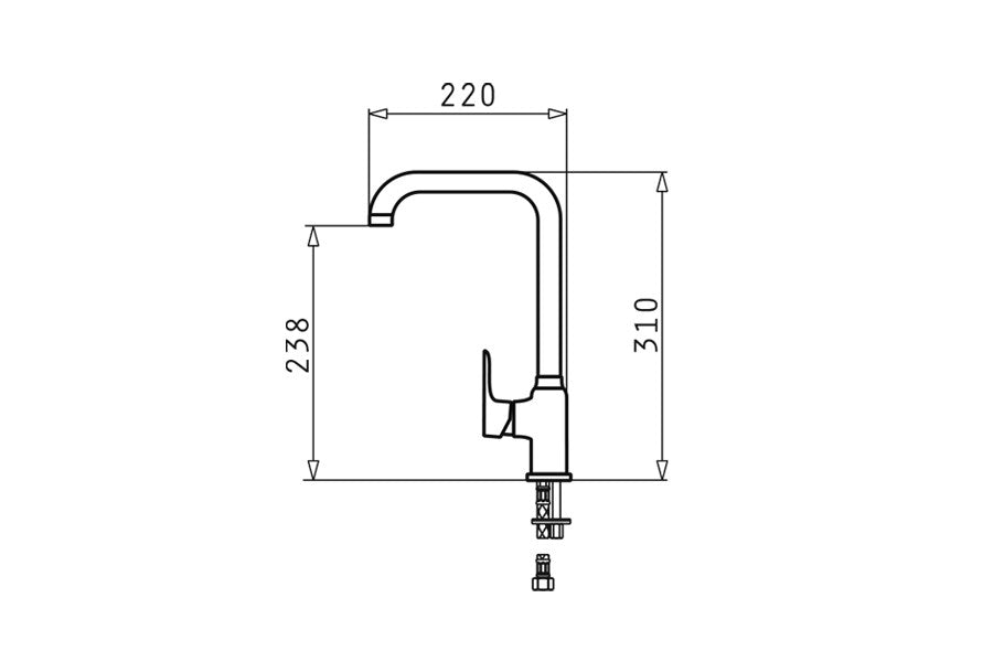 PYRAMIS SILVIO mixer tap polar white