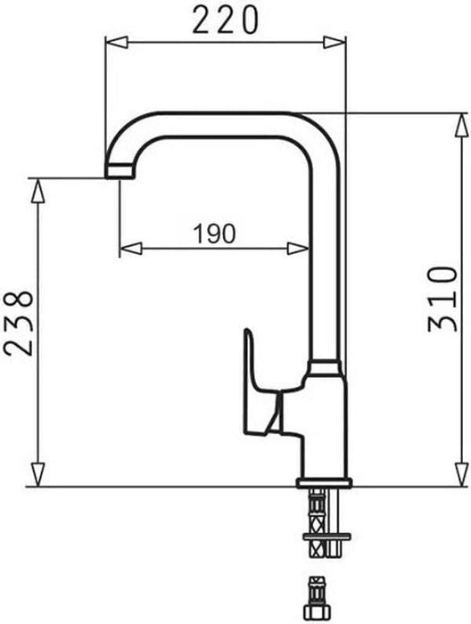 PYRAMIS SILVIO mixer tap vanilla