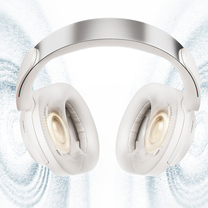QCY H3S Wireless On-Ear Headphones with LDAC and ANC Noise Cancellation - White