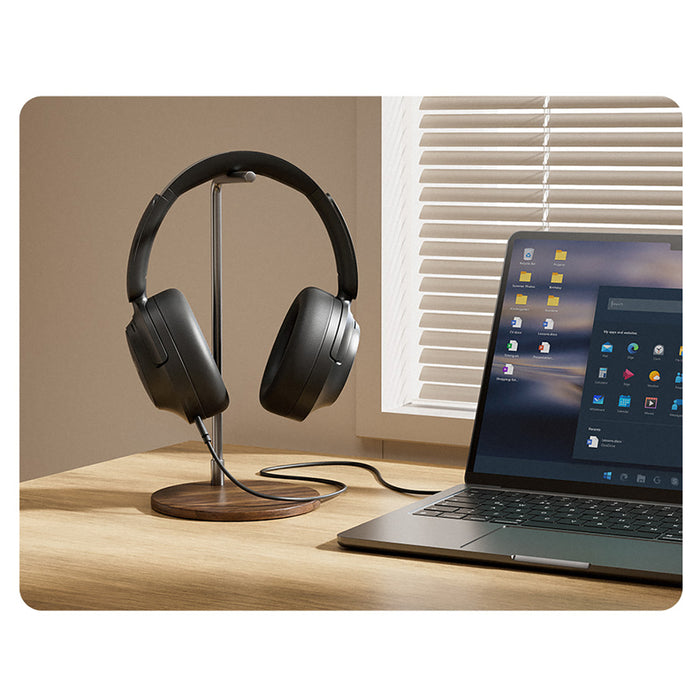 QCY H3S Wireless On-Ear Headphones with LDAC and ANC Noise Cancellation - Black