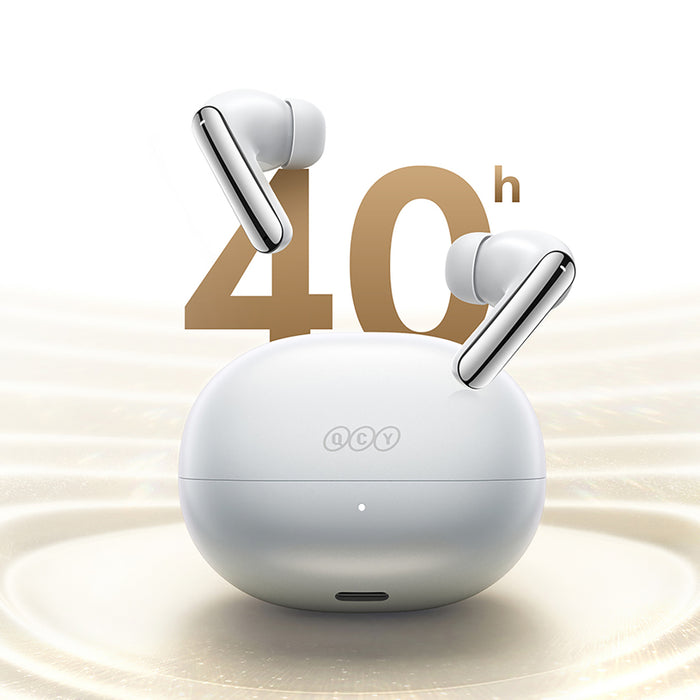 QCY MeloBuds N20 Wireless In-Ear Noise Cancelling ANC Headphones - White