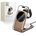 QI15W-A42 3in1 Inductive Charger with MagSafe for Apple Devices - Gold - Cell phone USB charger<<<HurtelXML