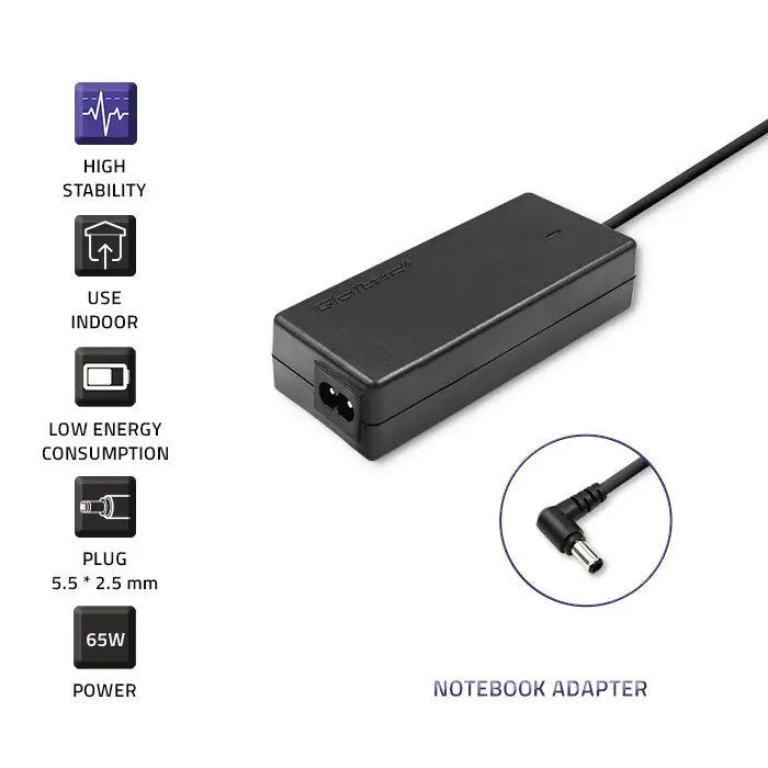 Qoltec 50073.65W power adapter/inverter Indoor Black - Power supplies for laptopsZDL-NOT<<<Power supplies for computers