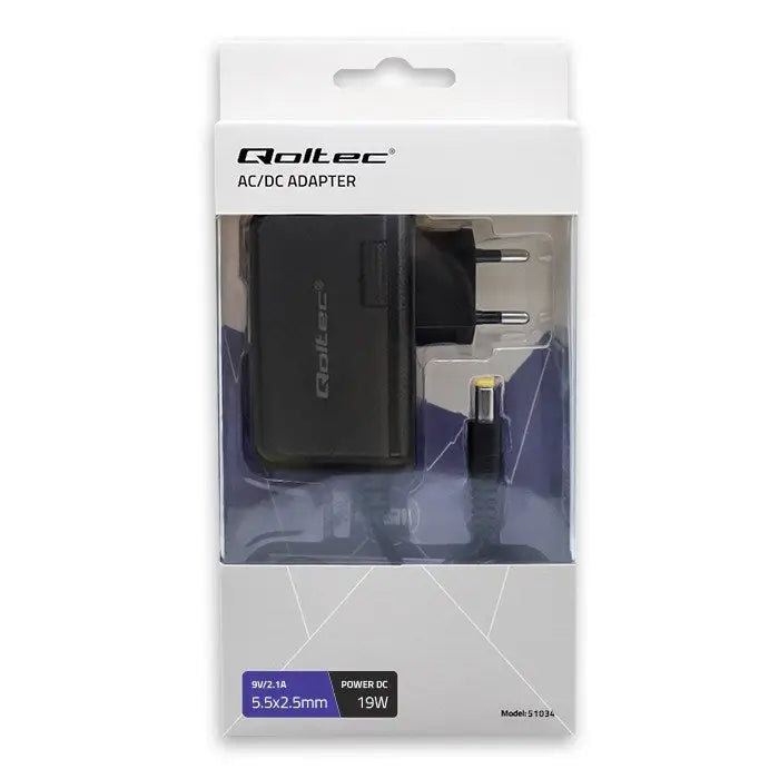 Qoltec 51034 power adapter/inverter Indoor 19 W Black - Power supplies and CCTVZCC-ZAS<<<Power supplyZCC<<<ActionPL
