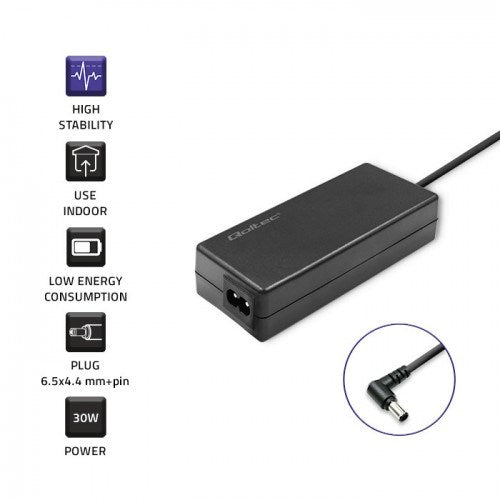 Qoltec 52400 power adapter/inverter Indoor 30 W Black - Power supplies and CCTVZCC-ZAS<<<Power supplyZCC<<<ActionPL