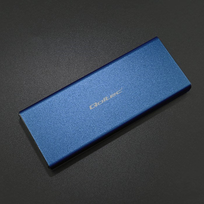 Qoltec 51832 Enclosure | M.2 SSD drive | SATA | NGFF| USB 3.0 | Super speed 5Gb/s | 2TB | Blue