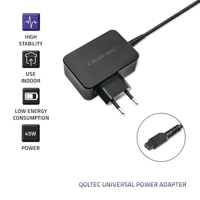 Qoltec 51025 power adapter/inverter Black