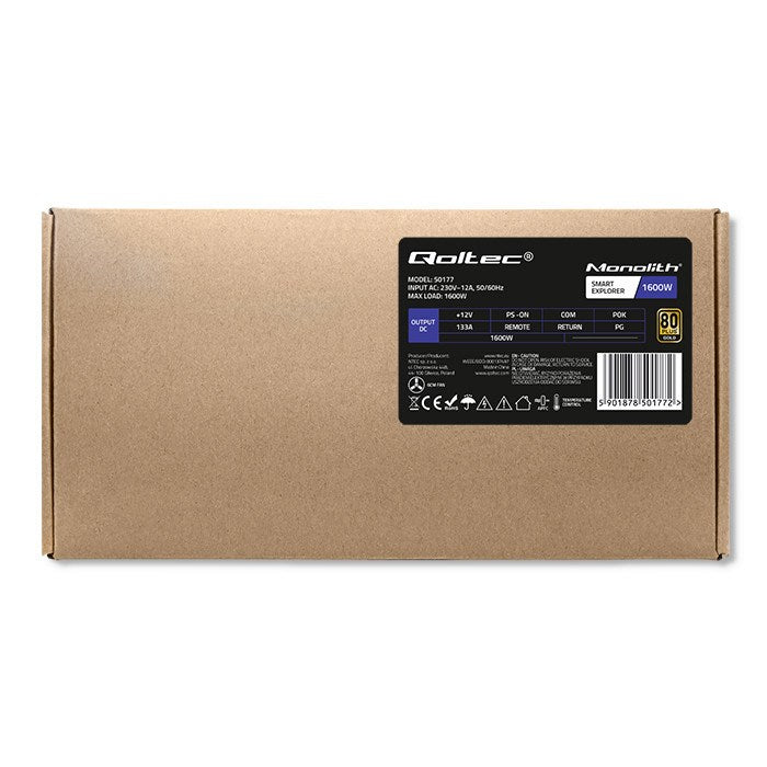 Qoltec 50177 PCI-E power supply Smart 1600W | 80 Plus Gold - Data mining